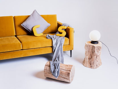 Trivietė sofa VERGAN - pasifloros vaisius(rv41), juoda