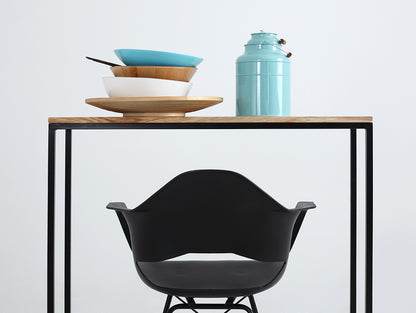 Konsolė JULITA SOLID WOOD 92-1F - ąžuolas, juodas