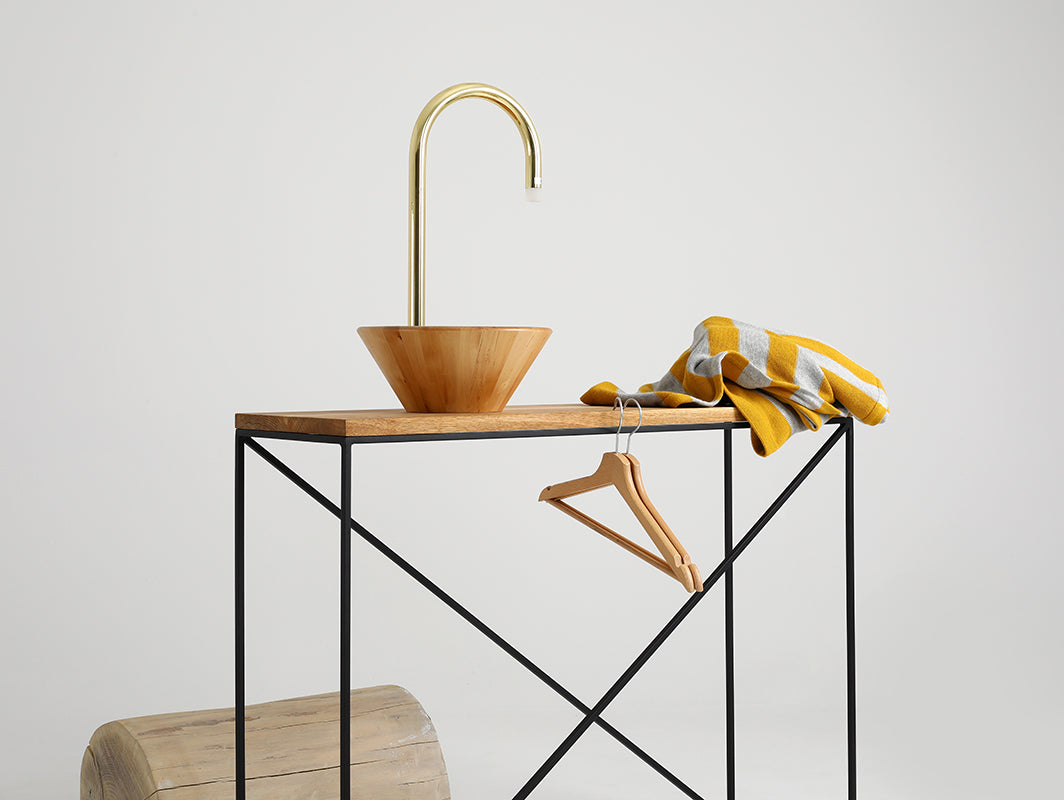 Konsolė MEMO SOLID WOOD 100 - ąžuolas, juodas