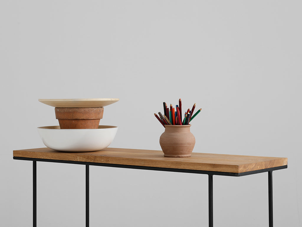 Konsolė WALT SOLID WOOD 100 - ąžuolas, juodas