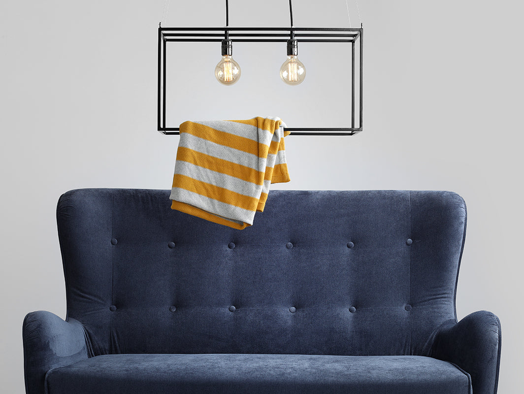 Dvivietė sofa COZYBOY - tamsiai mėlynas dangus(mt13), natūralus