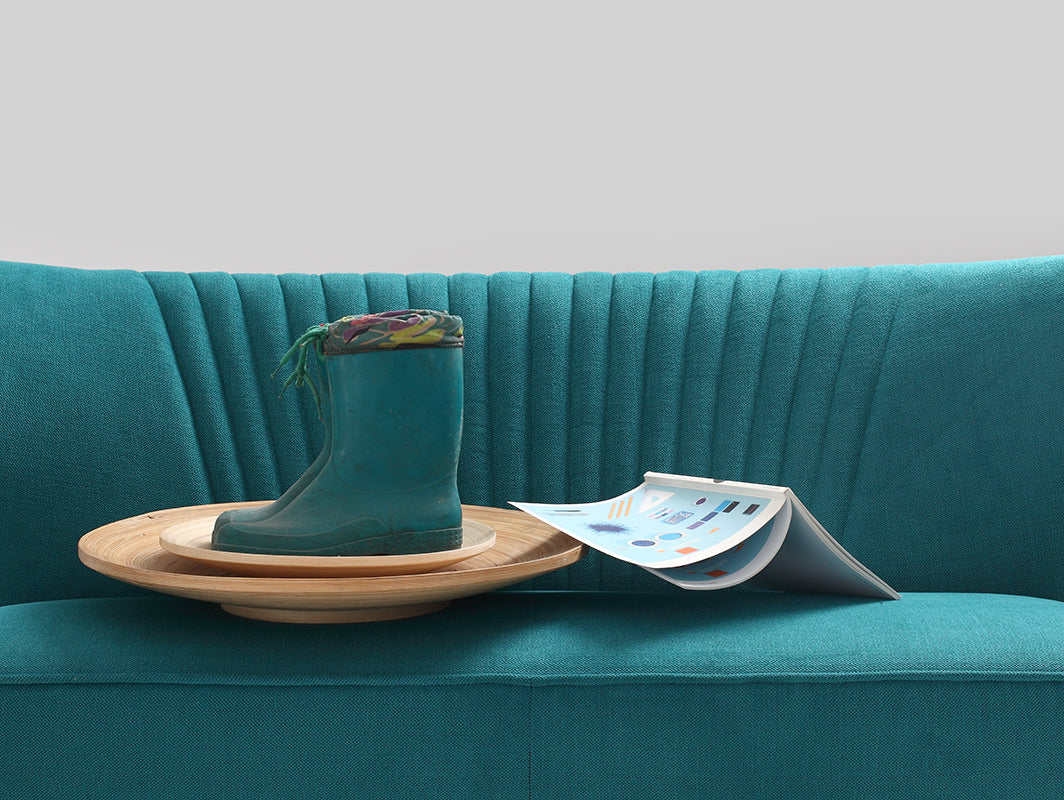 Dvivietė sofa HARRY - turkis zefyras(ol18), natūralus