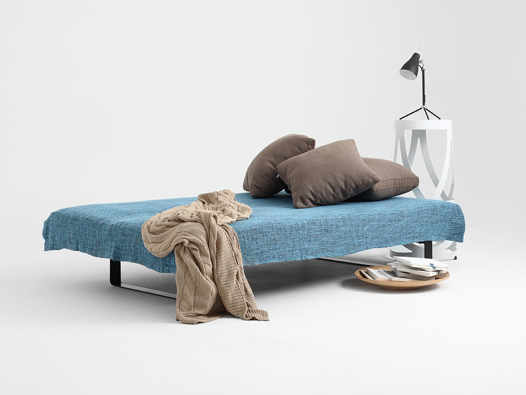 Dvivietė sofa-lova SLEEK - plieninė(et91), juoda