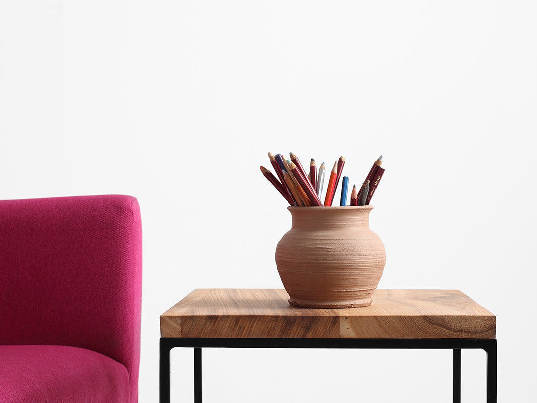 Šoninis staliukas TENSIO SOLID WOOD 30 - ąžuolas, juodas