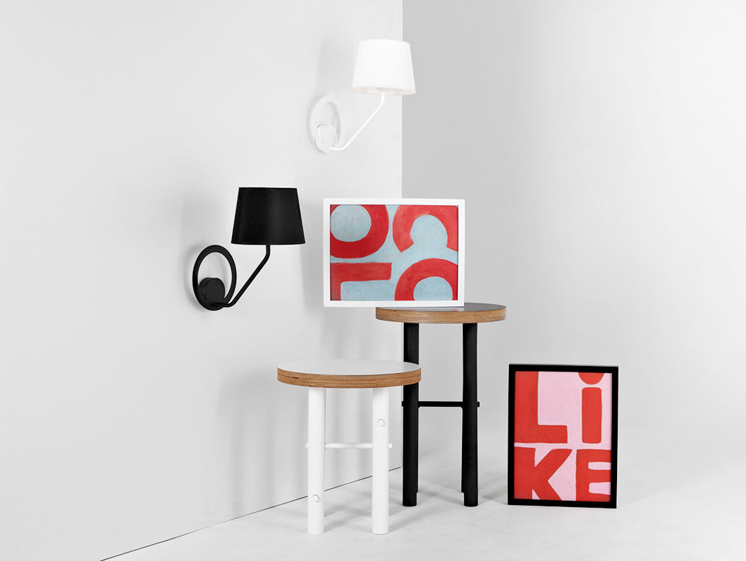 Sieninis šviestuvas SHADE WALL- baltas gaubtas, baltas