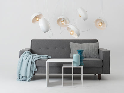 Pakabinamas šviestuvas POPO FLAT L 6 - baltas