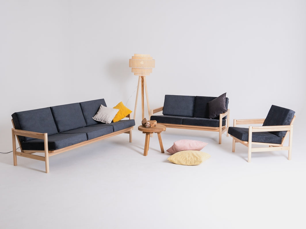 Dvivietė sofa CARL - žvaigždėta naktis(mt16), natūrali