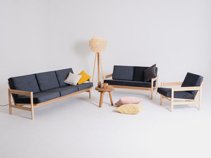 Dvivietė sofa CARL - žvaigždėta naktis(mt16), natūrali
