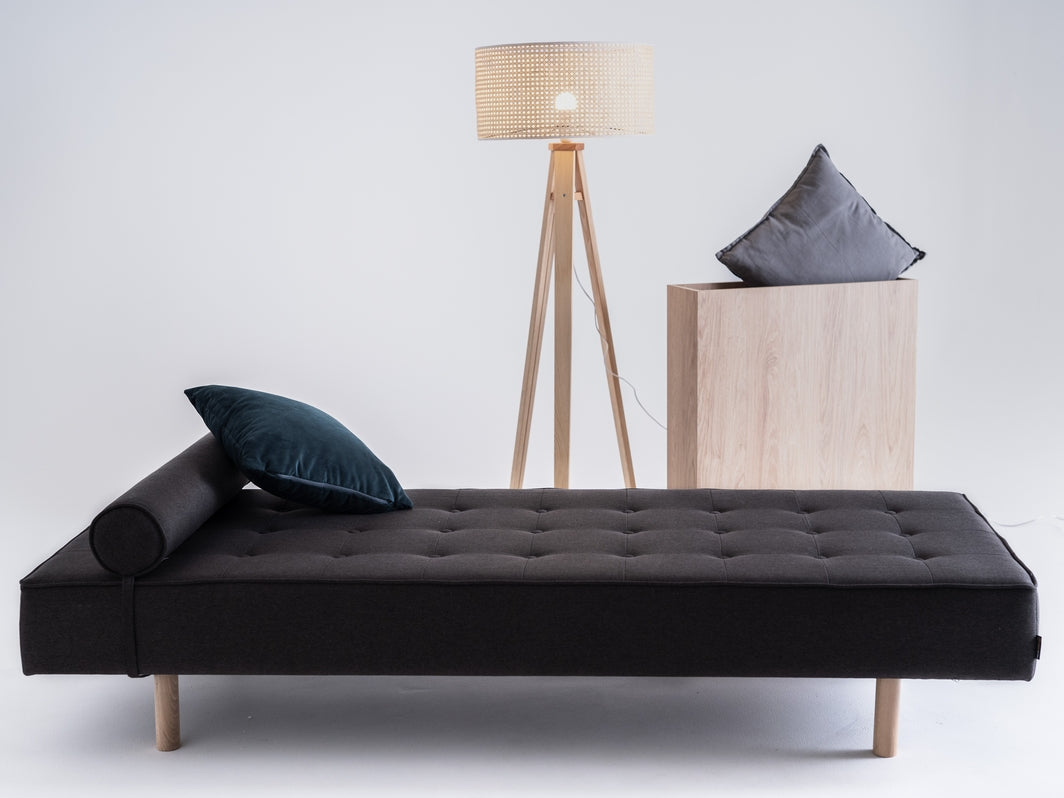 Kušetė TOPIC WOOD - anglis(et95), natūralus