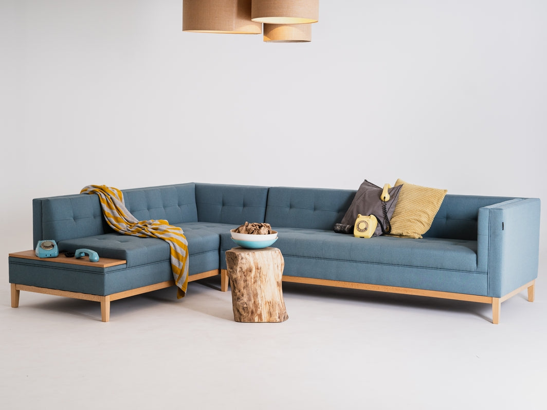 Kampinė sofa by-TOM SHELF L - topazas (ml73), natūralus