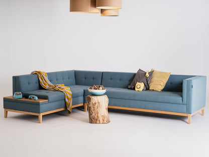 Kampinė sofa by-TOM SHELF L - topazas (ml73), natūralus