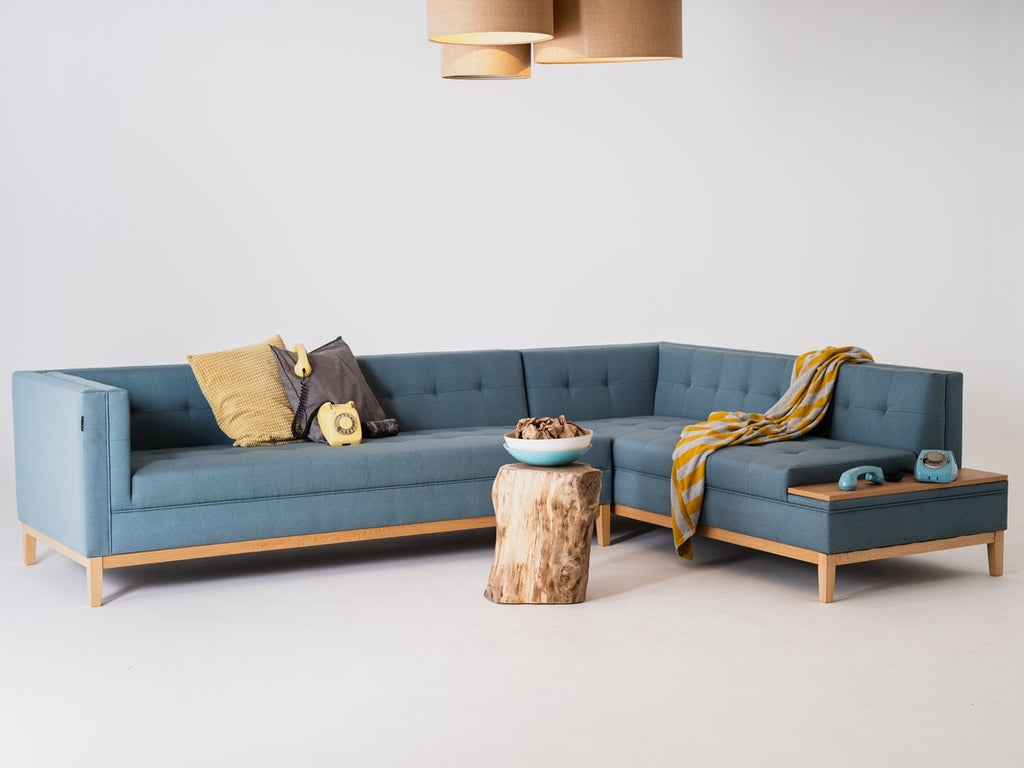 Kampinė sofa by-TOM SHELF R - topazas (ml73), natūralus