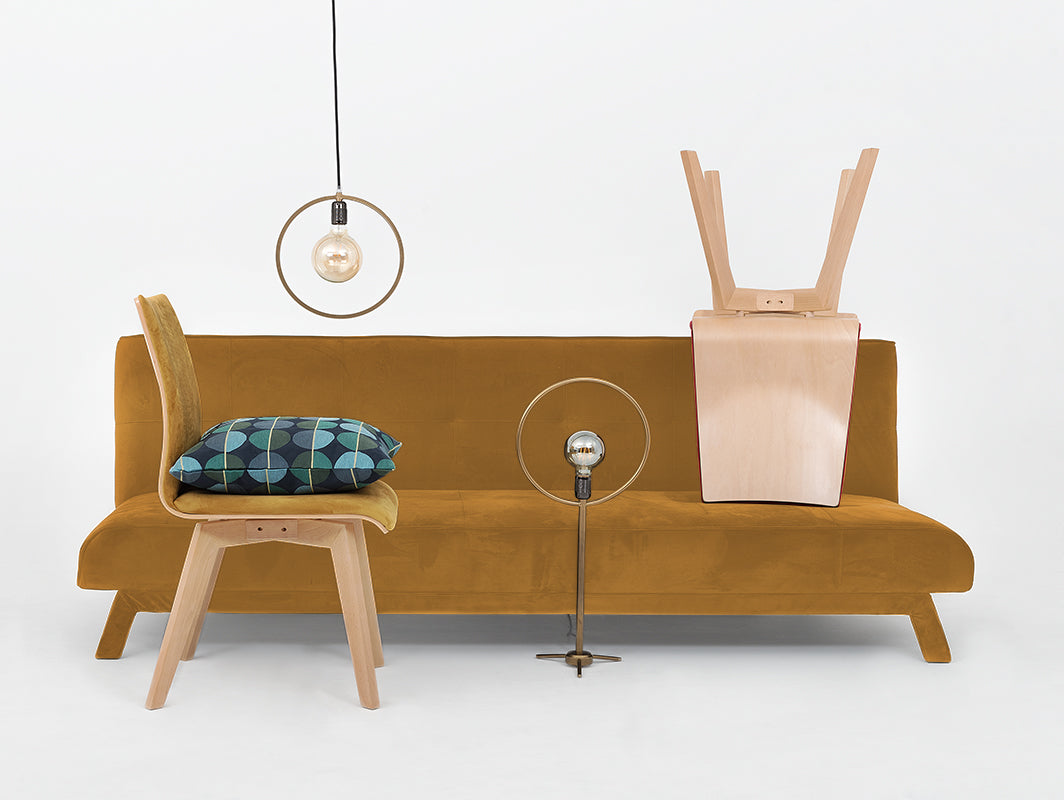 Trivietė sofa-lova MODES L - pasifloros vaisius (rv41)