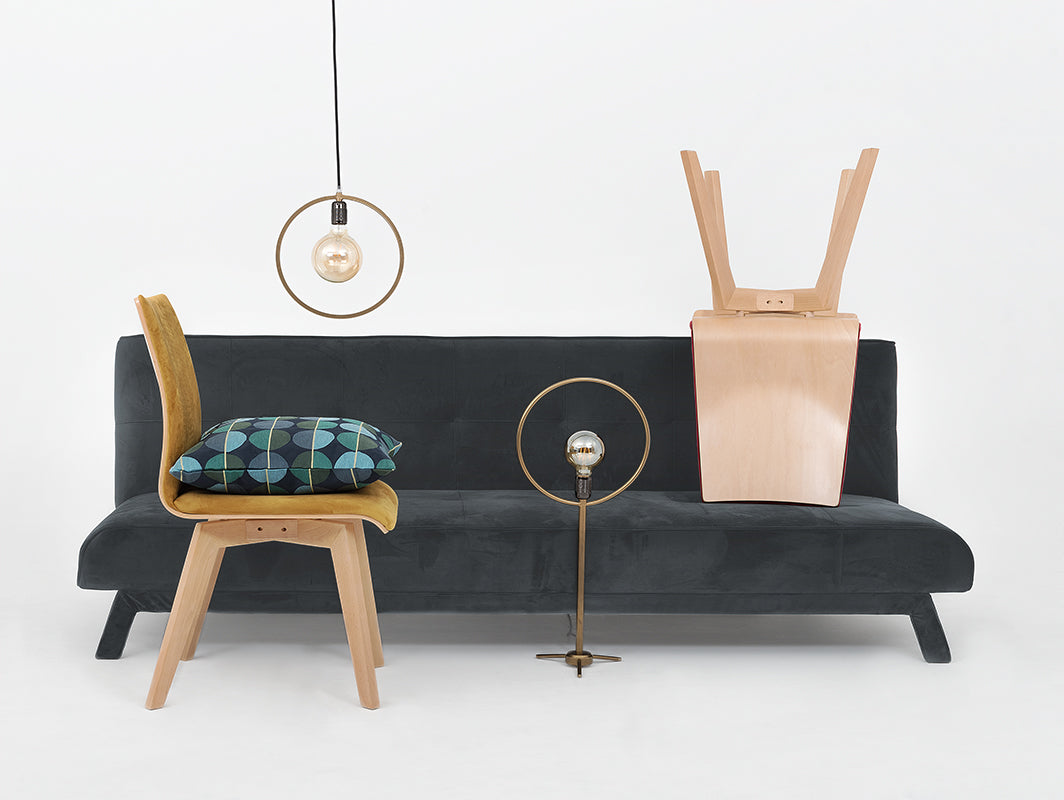 Trivietė sofa-lova MODES L - dulkės (rv96)