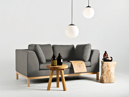 Dvivietė sofa AMBIENT WOOD - kvarcas (ml84), natūralus