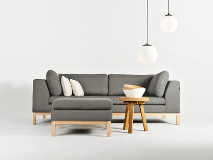 Trivietė sofa AMBIENT WOOD - kvarcas (ml84), natūralus