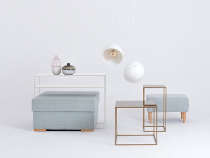 Konsolė TENSIO 2 FLOORS METAL 100x35 - balta