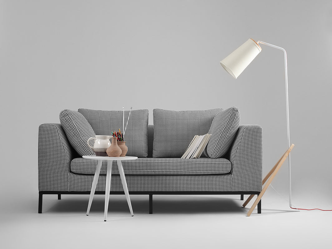 Dvivietė sofa-lova AMBIENT - tamsi pepita(ke700), juoda