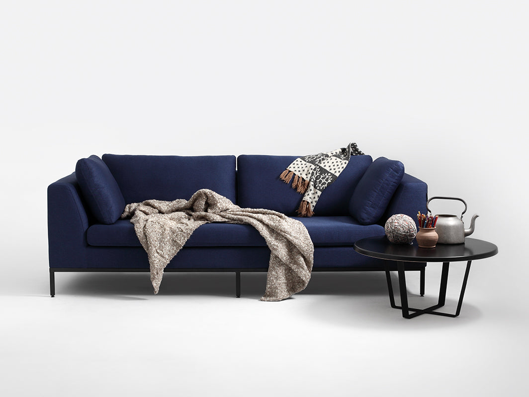 Trivietė sofa-lova AMBIENT - rašalas(et80), juoda