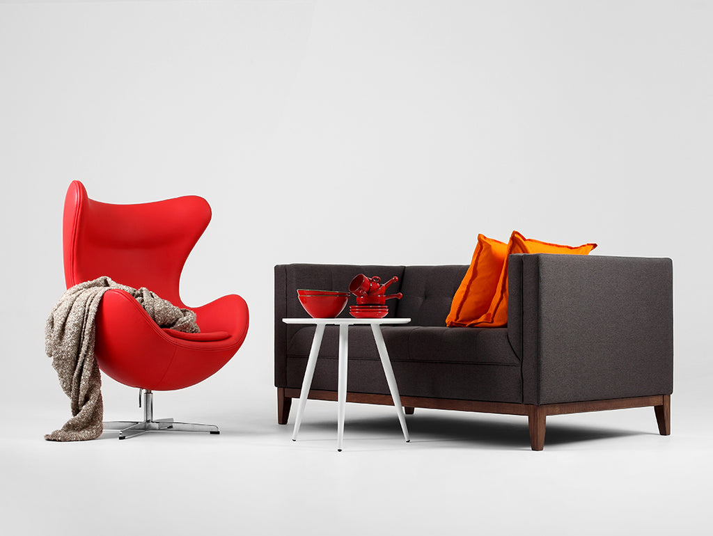 Dvivietė sofa by-TOM - anglis(et95), riešutas