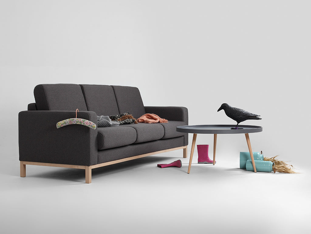 Trivietė sofa SCANDIC - anglis(et95), natūrali