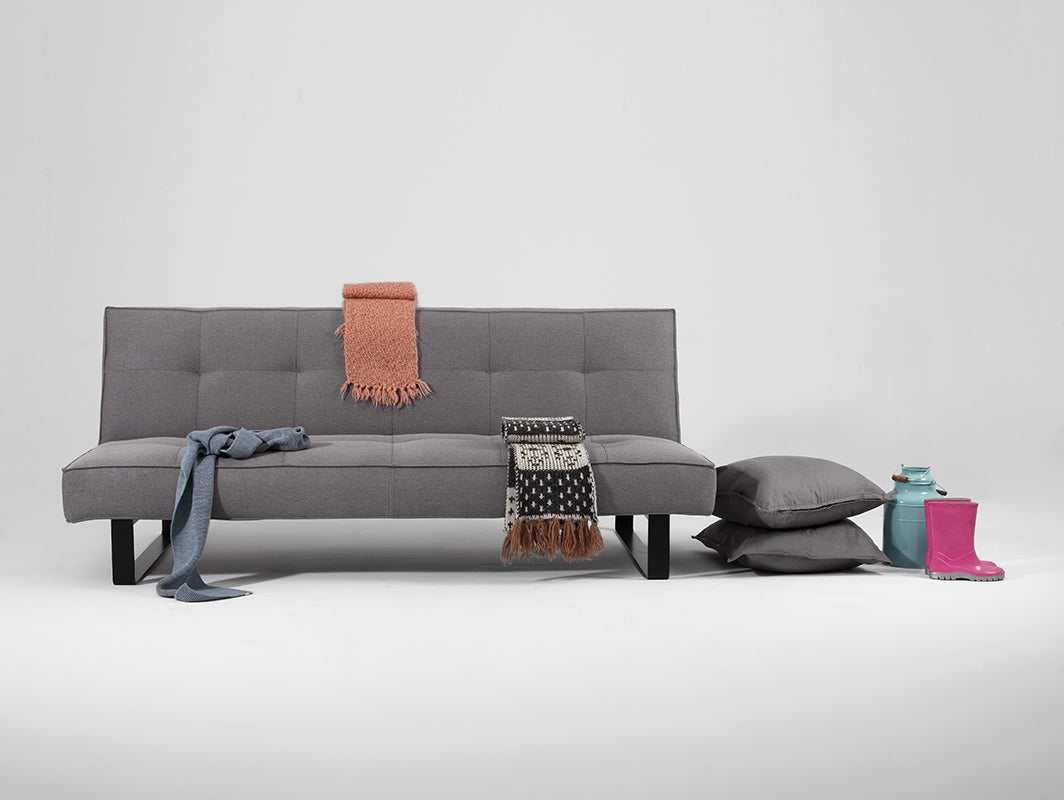 Dvivietė sofa-lova SLEEK - plieninė(et91), juoda