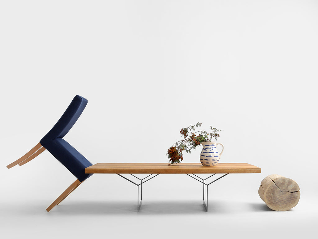 Kavos staliukas LONGO SOLID WOOD 140 - ąžuolas, juodas