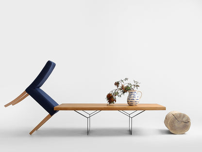 Kavos staliukas LONGO SOLID WOOD 140 - ąžuolas, juodas