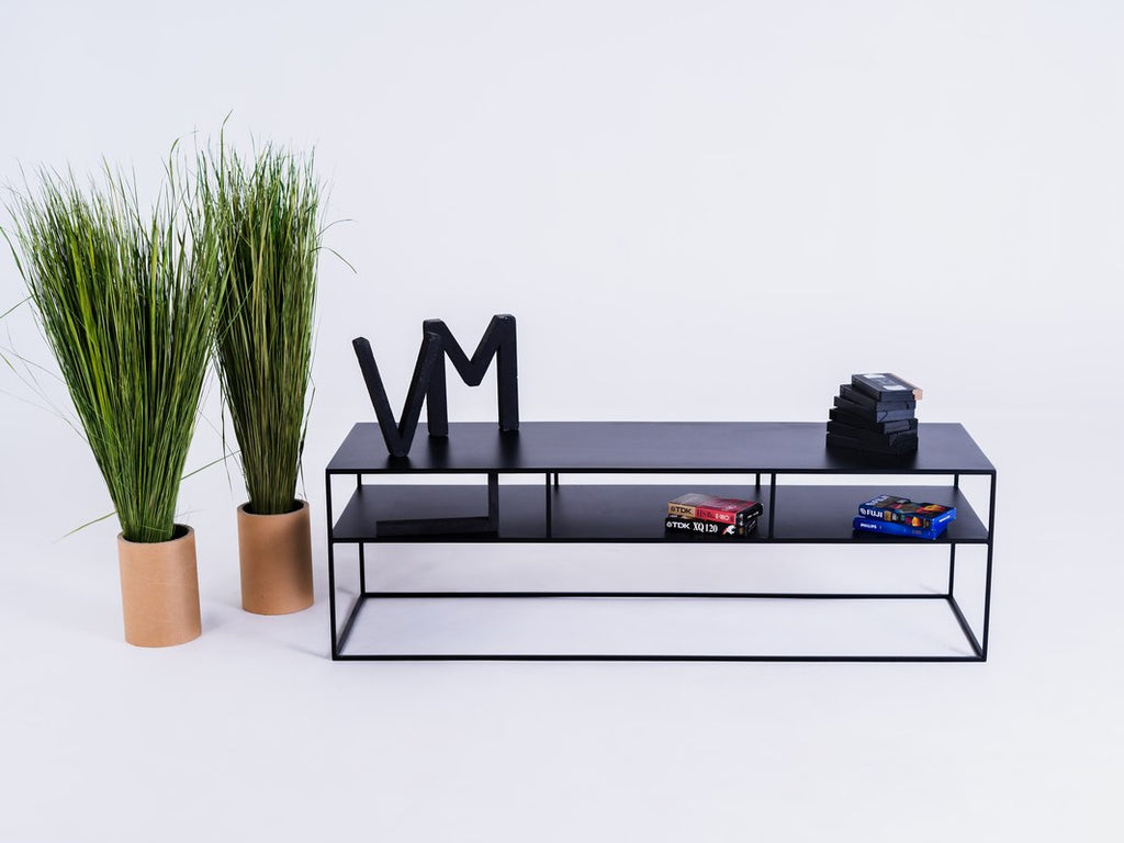 RTV Stalas TENSIO 2 FLOORS METAL 150 - juodas