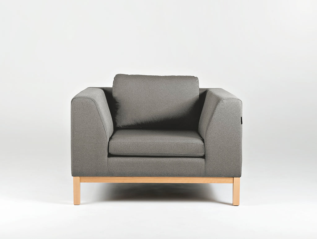 Fotelis AMBIENT WOOD - kvarcas (ml84), natūralus