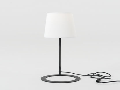 Stalinis šviestuvas SHADE TABLE- baltas gaubtas, juodas