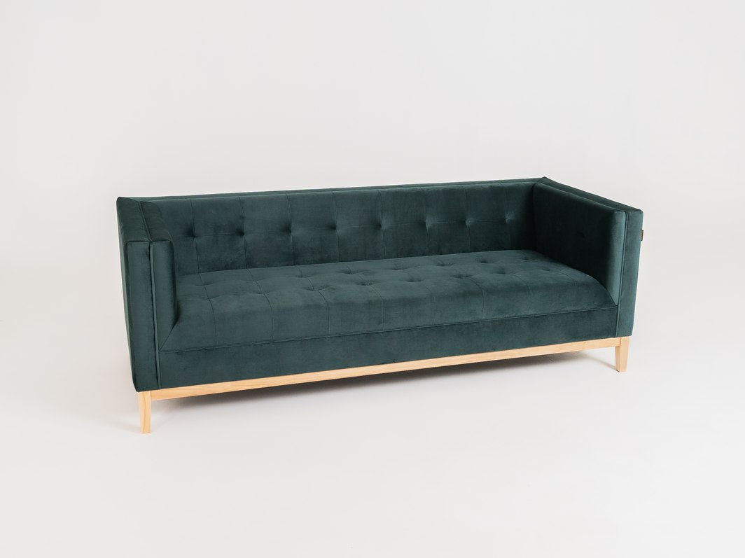 Trivietė sofa by-TOM - avokadas (rv38), natūralus