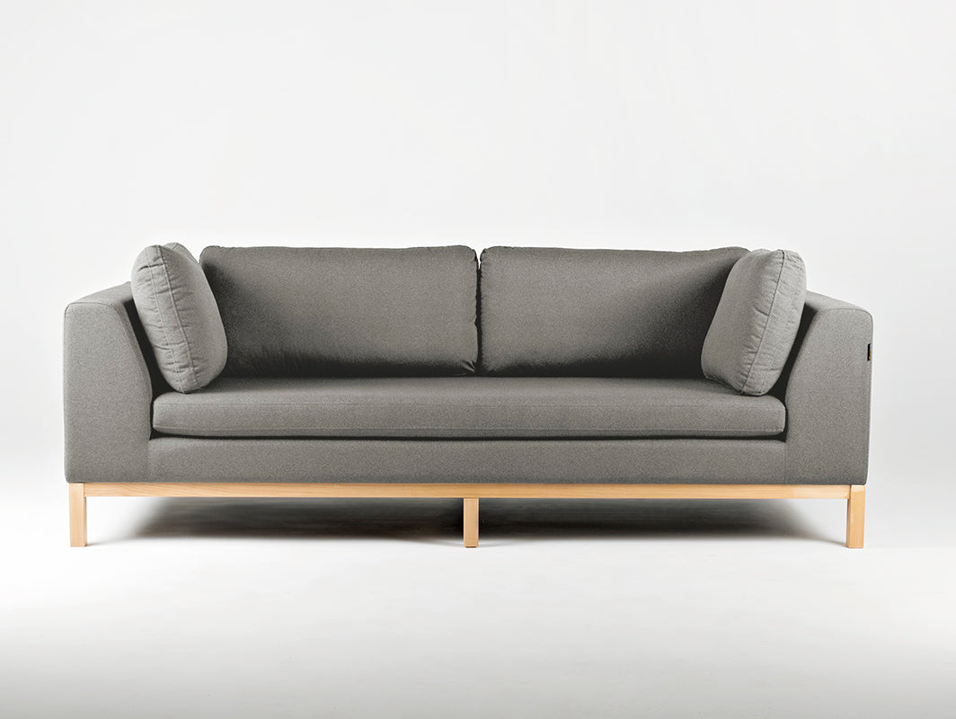 Trivietė sofa AMBIENT WOOD - kvarcas (ml84), natūralus