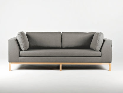 Trivietė sofa AMBIENT WOOD - kvarcas (ml84), natūralus