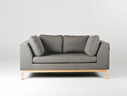 Dvivietė sofa-lova AMBIENT WOOD - kvarcas (ml84), natūralus