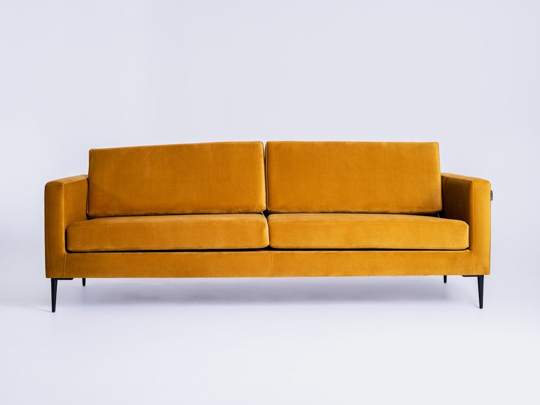 Trivietė sofa VERGAN - pasifloros vaisius(rv41), juoda