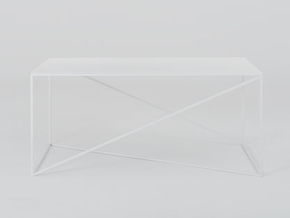 Kavos staliukas MEMO METAL 100x60 - baltas