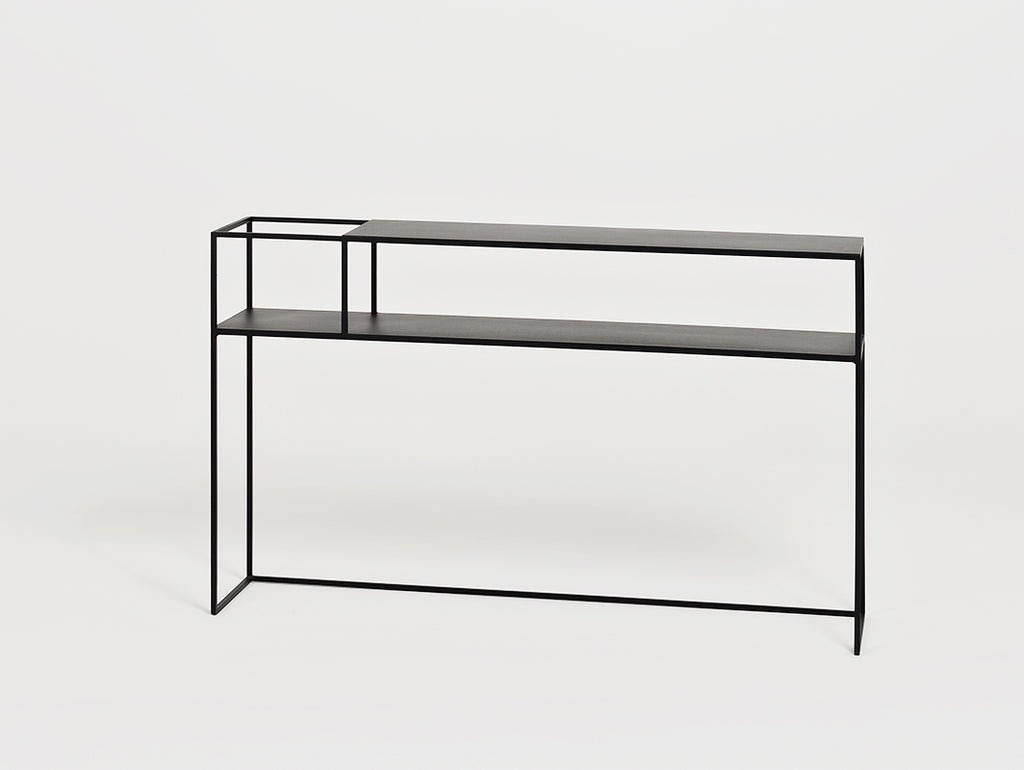 Konsolė SENSO FLOWER METAL 120x25 L - juoda
