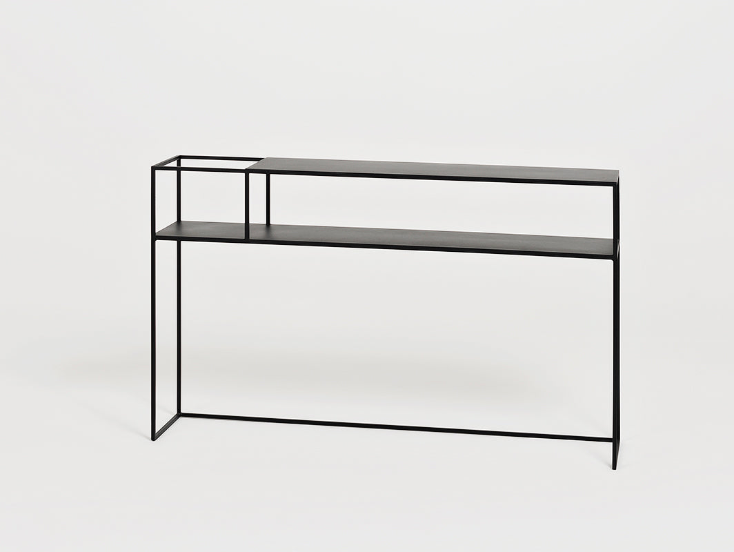 Konsolė SENSO FLOWER METAL 120x25 L - juoda