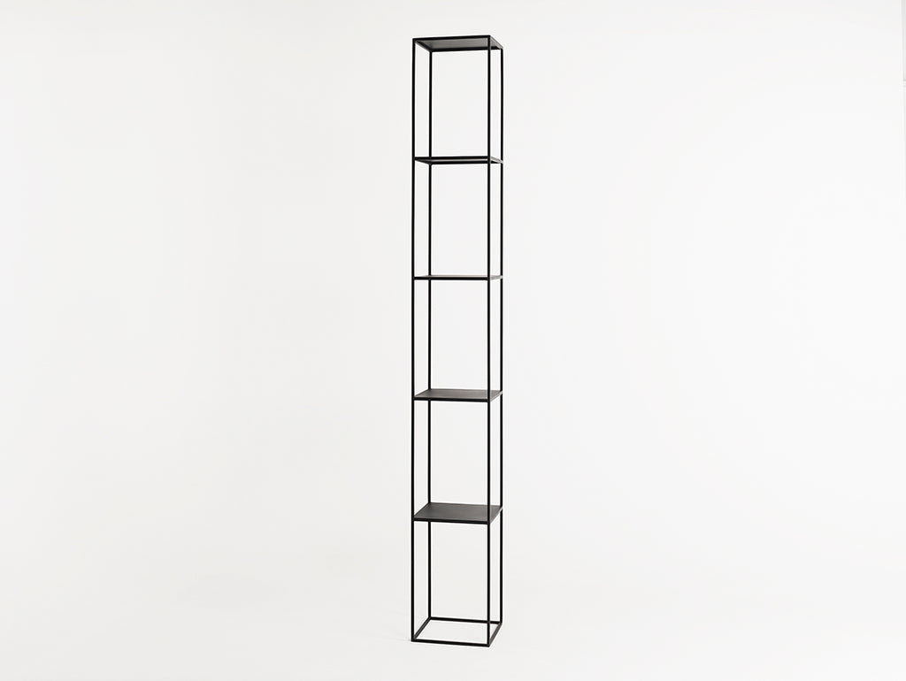 Knygų lentyna TENSIO PILLAR 5F 230x30 - juoda