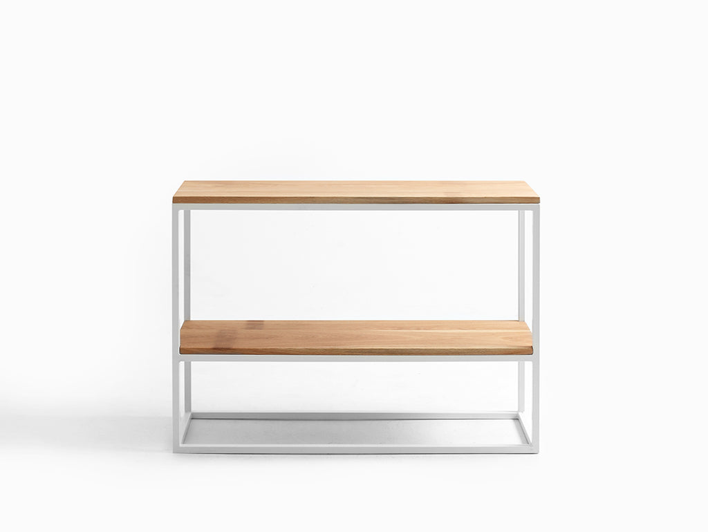 Konsolė JULITA SOLID WOOD 75-2F - ąžuolas, baltas