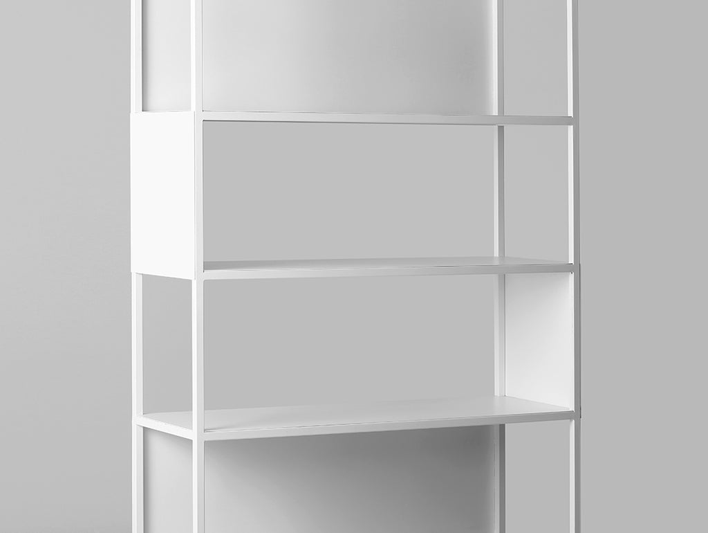 Knygų lentyna HYLLER SIDE METAL 100x180 - balta