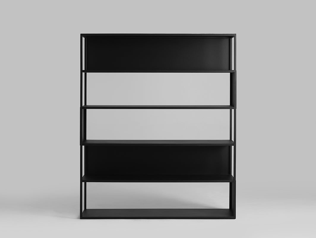 Knygų lentyna HYLLER SIDE METAL 150x180 - juoda