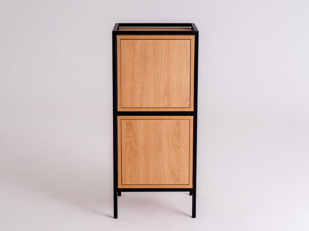 Rack SPINTELĖ 1R2 DURYS x2 - juoda