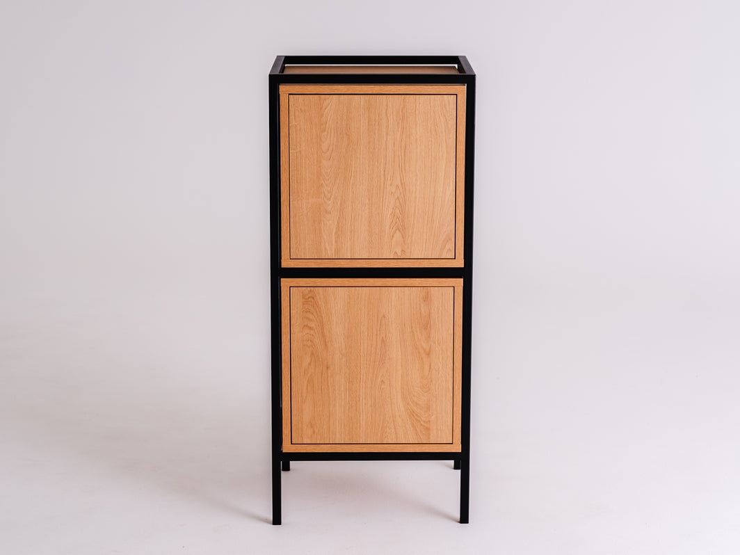 Rack SPINTELĖ 1R2 DURYS x2 - juoda