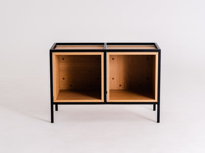 Rack SPINTELĖ 2R1 BOX x2 - juoda
