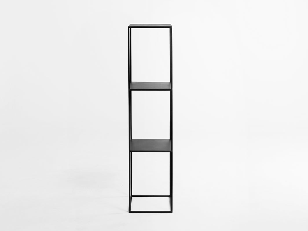 Knygų lentyna TENSIO PILLAR 3F 140x30 - juoda