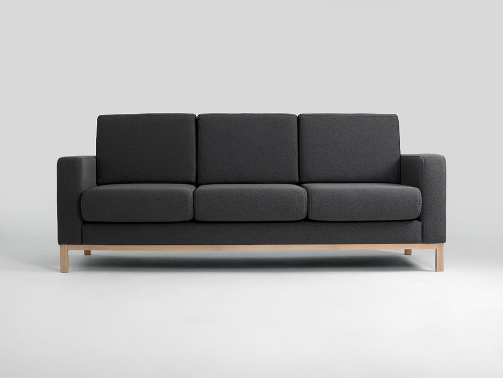 Trivietė sofa-lova SCANDIC - anglis(et95), natūrali