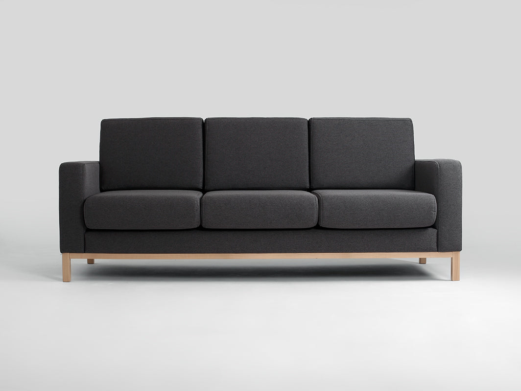 Trivietė sofa-lova SCANDIC - anglis(et95), natūrali