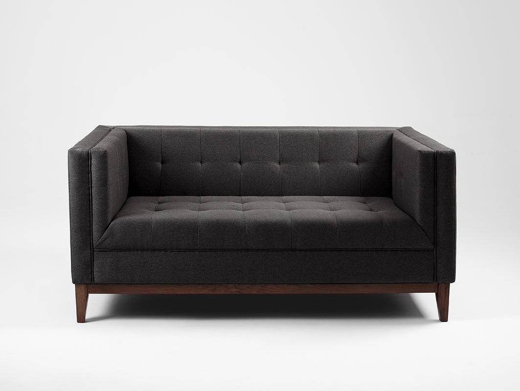 Dvivietė sofa by-TOM - anglis(et95), riešutas